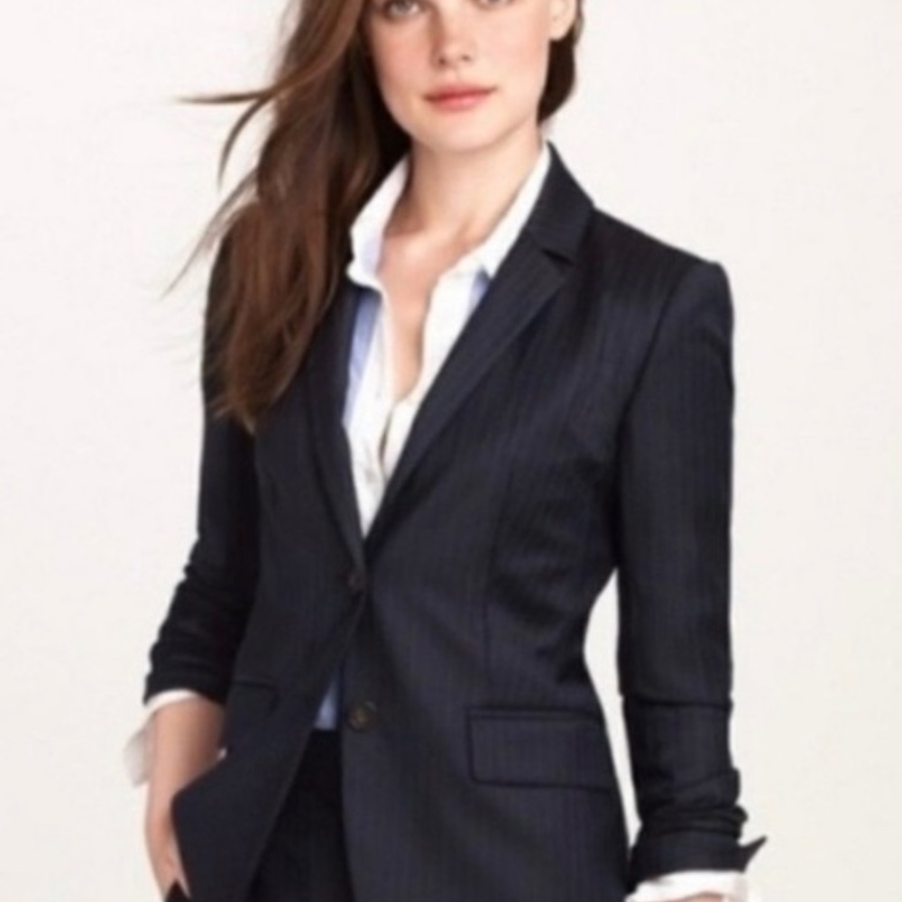 J.Crew Super 120s Suit Jacket 0 Black